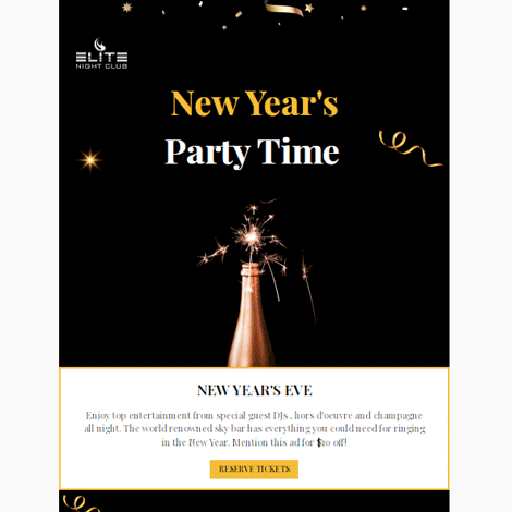 New Year Party Classy Night Event Marketing